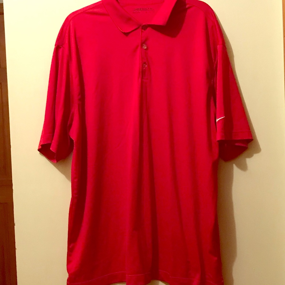 Men’s Red Nike Golf Athletic Tee Size XXL